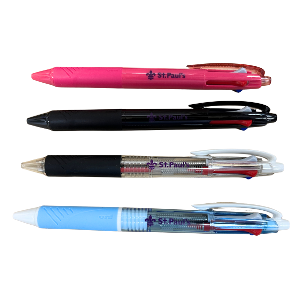 ジェットストリーム多機能3色ボールペン＋シャープペン St.Paul’sマーク入り